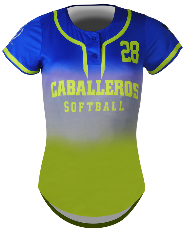 Short Sleeve 2-Button Softball Jersey