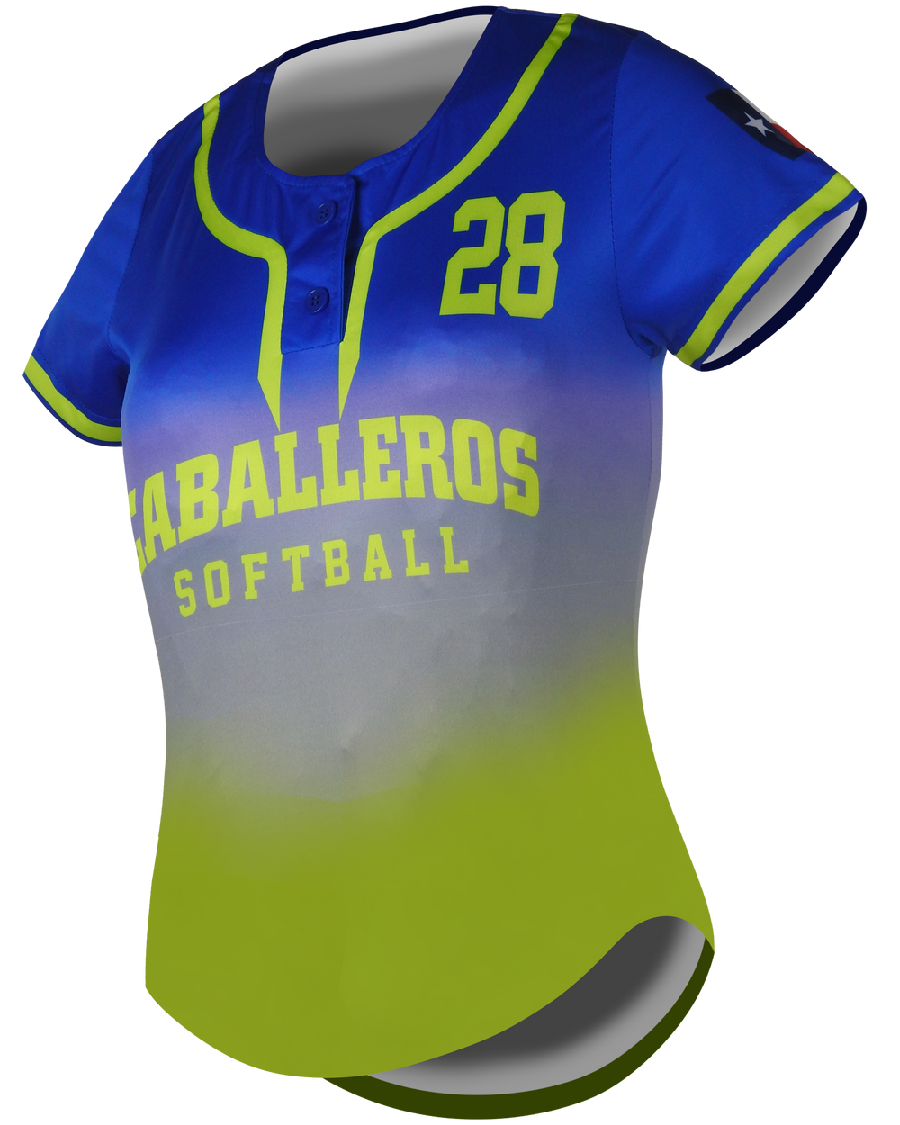 Short Sleeve 2-Button Softball Jersey