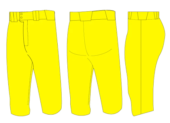 Lowrise Softball Pants Size Samples