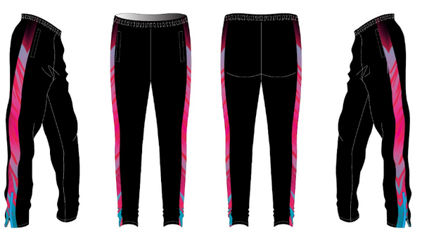 Dyed Tapered Warm-Up Pants w/ Sublimation Side Panels