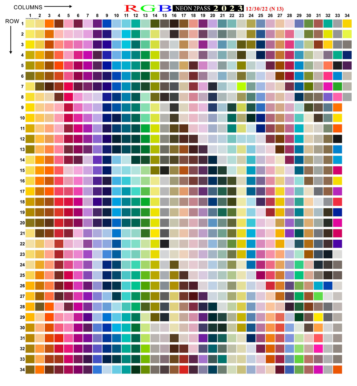 Schawk Color Keys Primary and Detailed Color Swatch