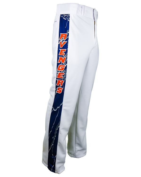 Dyed Open-Bottom Baseball Pants w/ Sublimated Side Panel