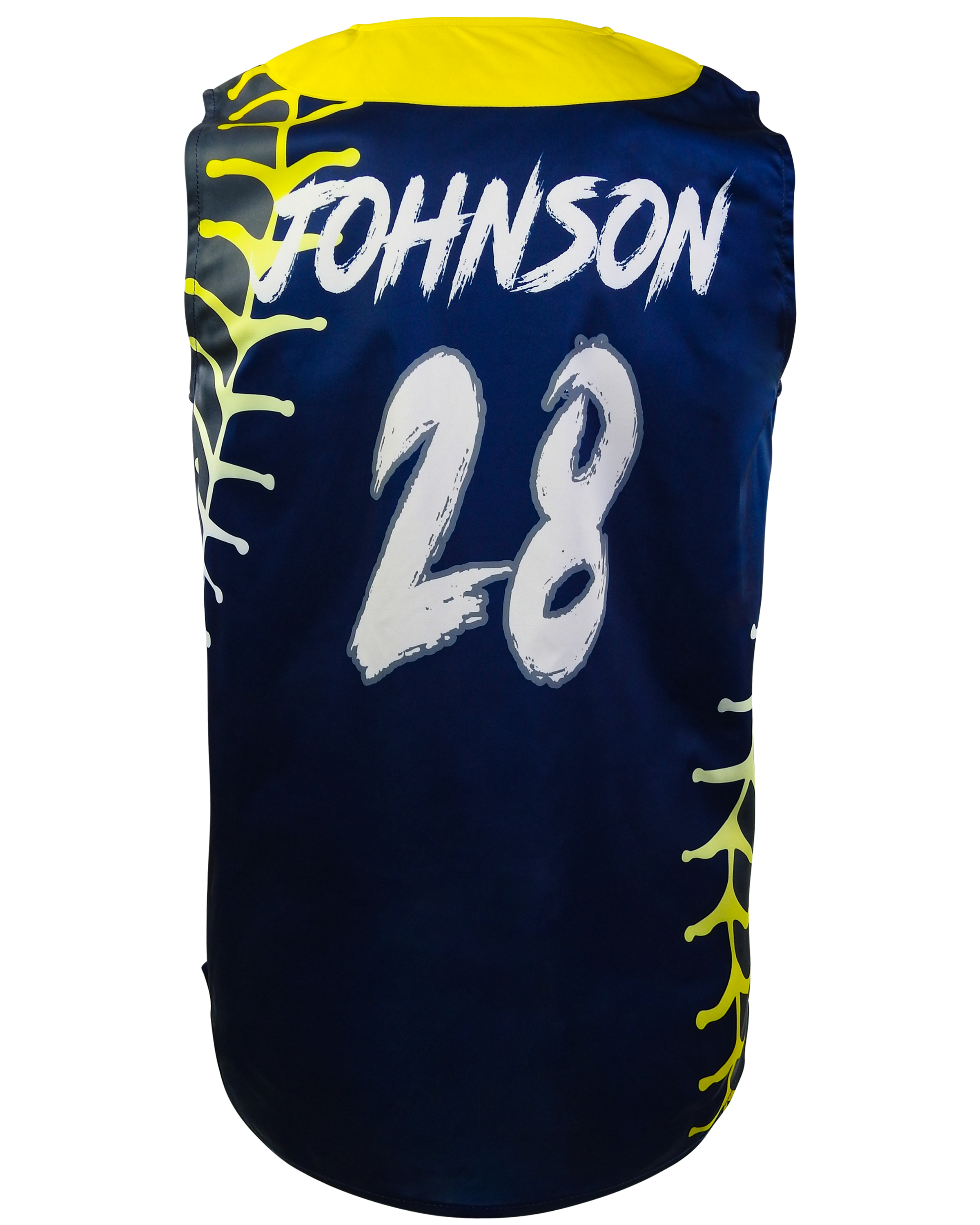 Sleeveless Full Button Baseball Jersey