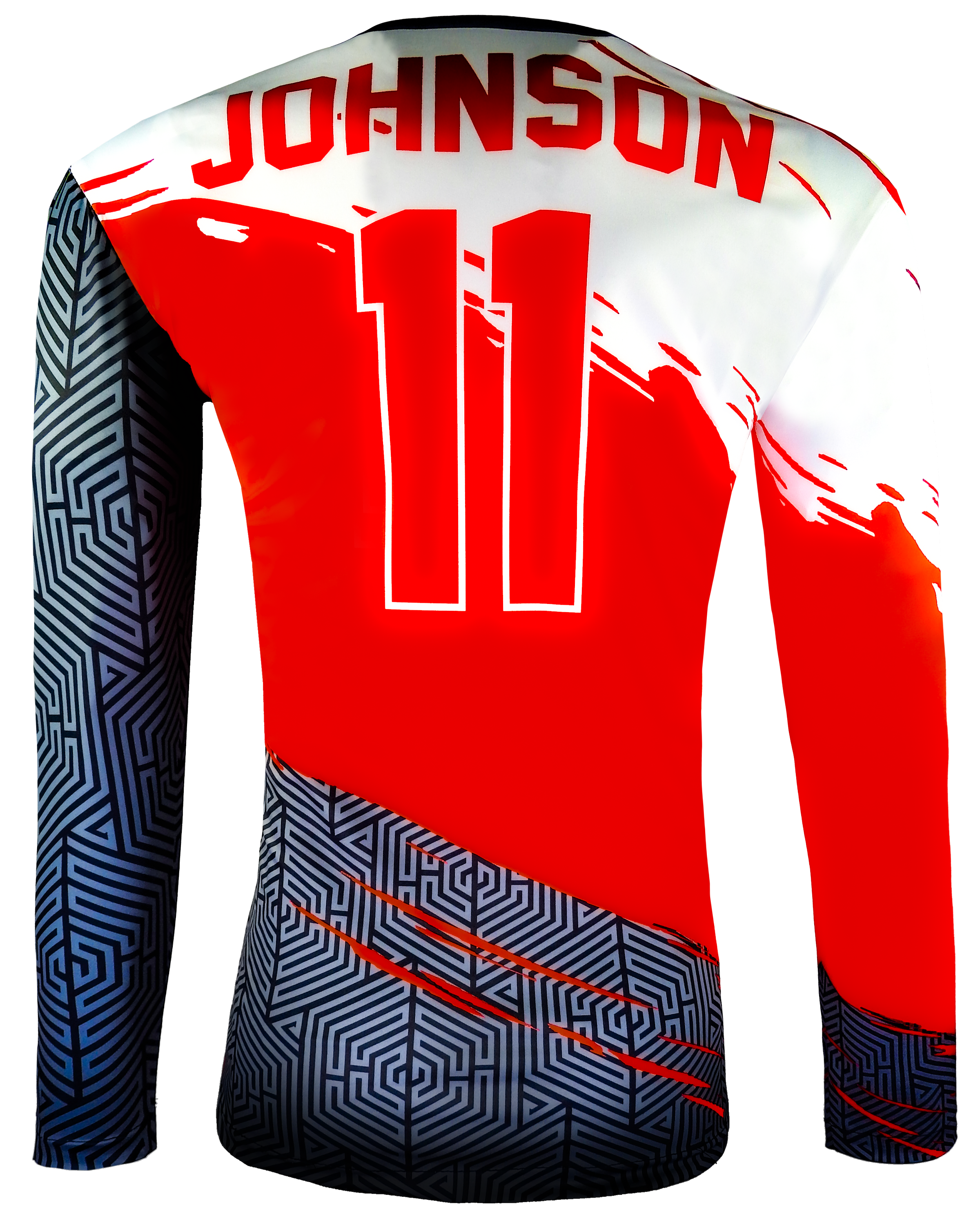 LONG SLEEVE Single Ply REVERSIBLE V Neck Compression Shirt