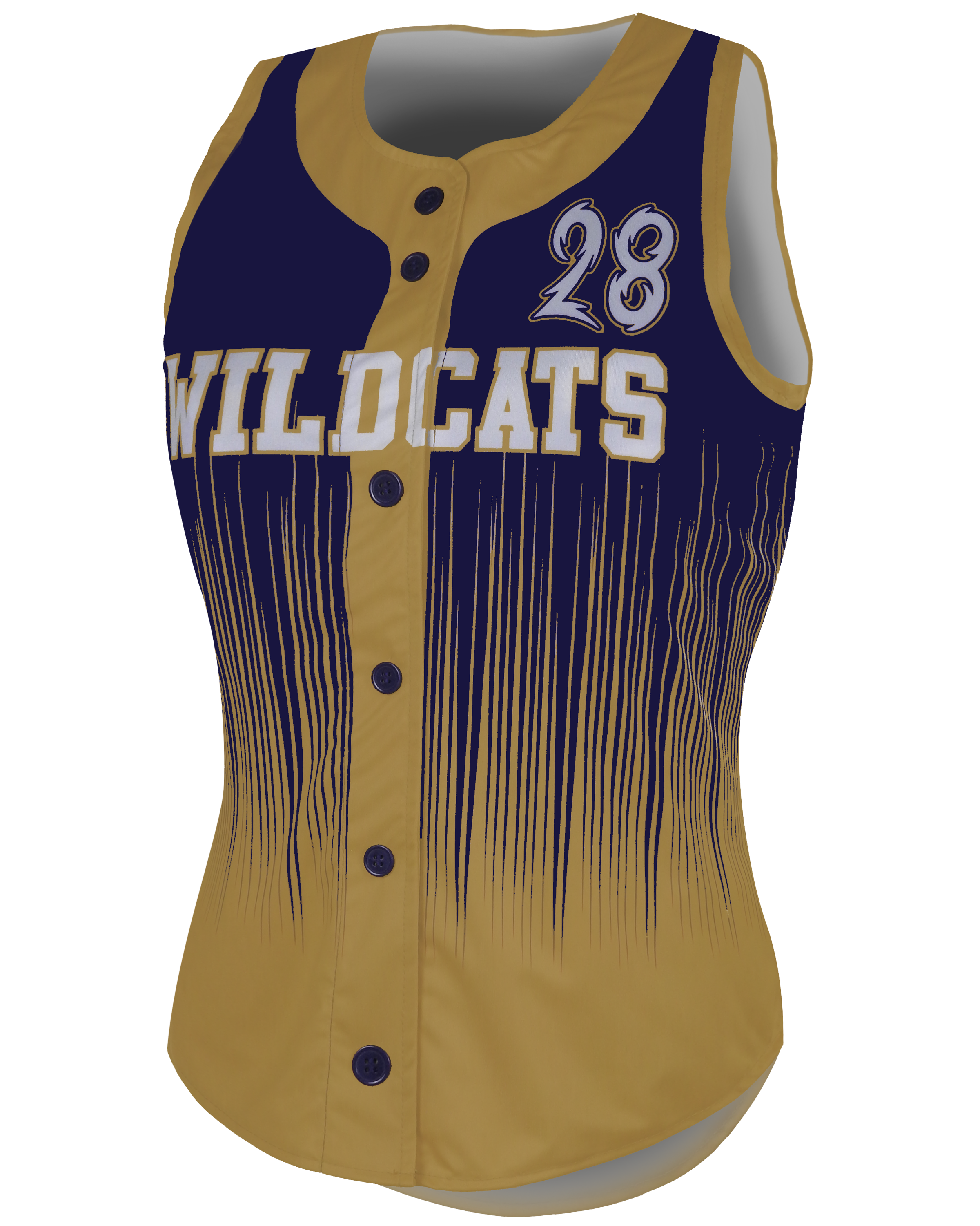 Racerback Full Button Softball Jersey