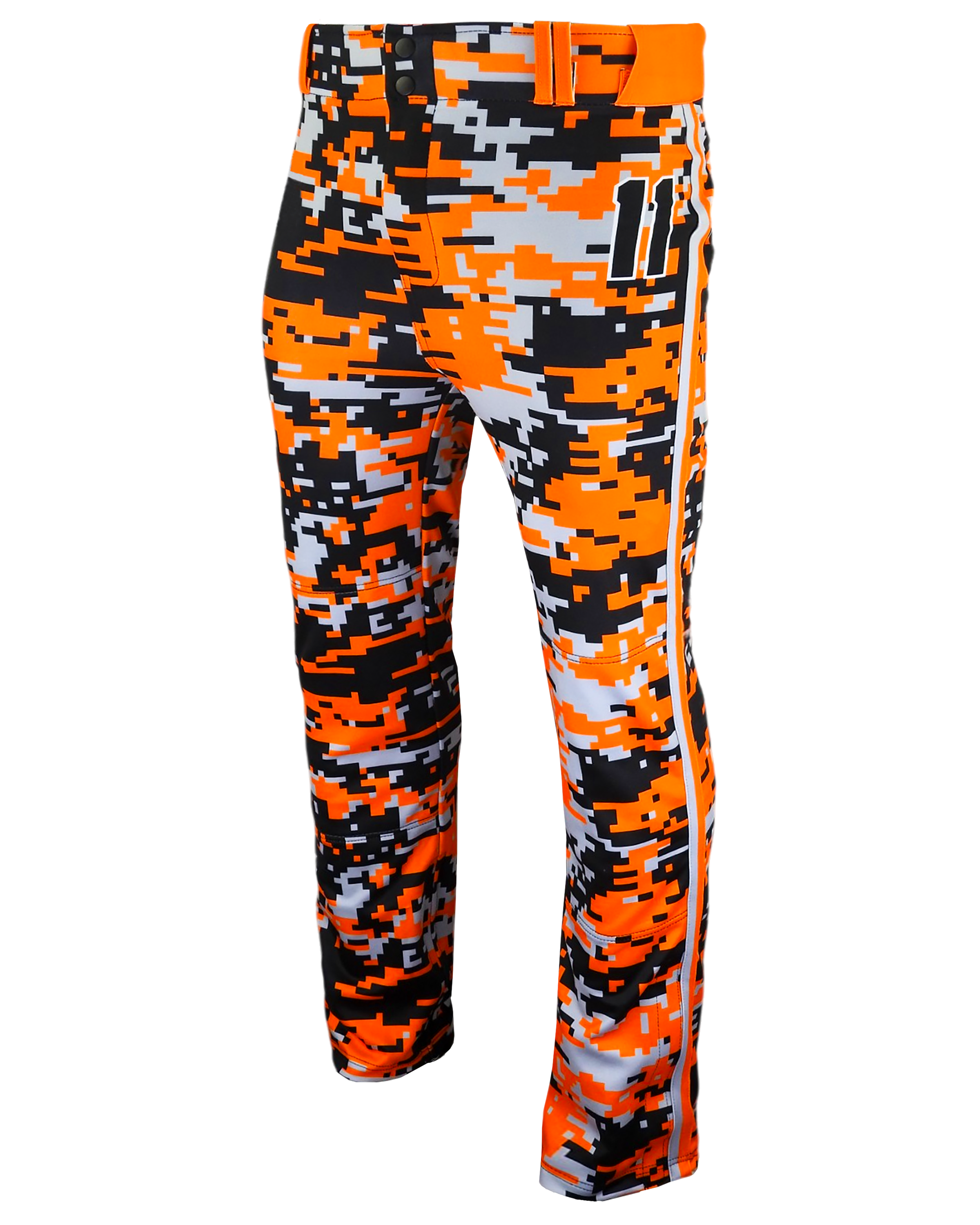 Full Sublimation Tapered Open Bottom Baseball Pants W/ Braiding