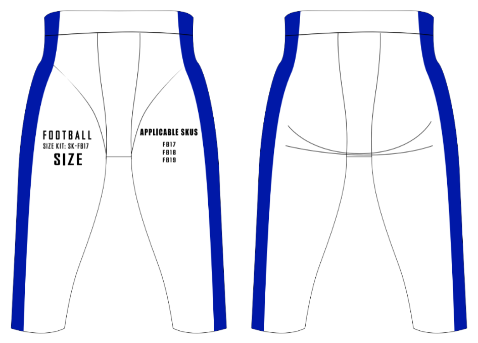 Pullup Pants w/ Drawstring Football Pants Size Samples