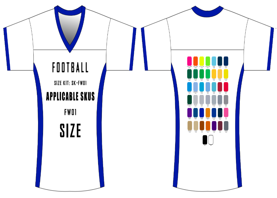 Fire Fan Jersey Size Samples
