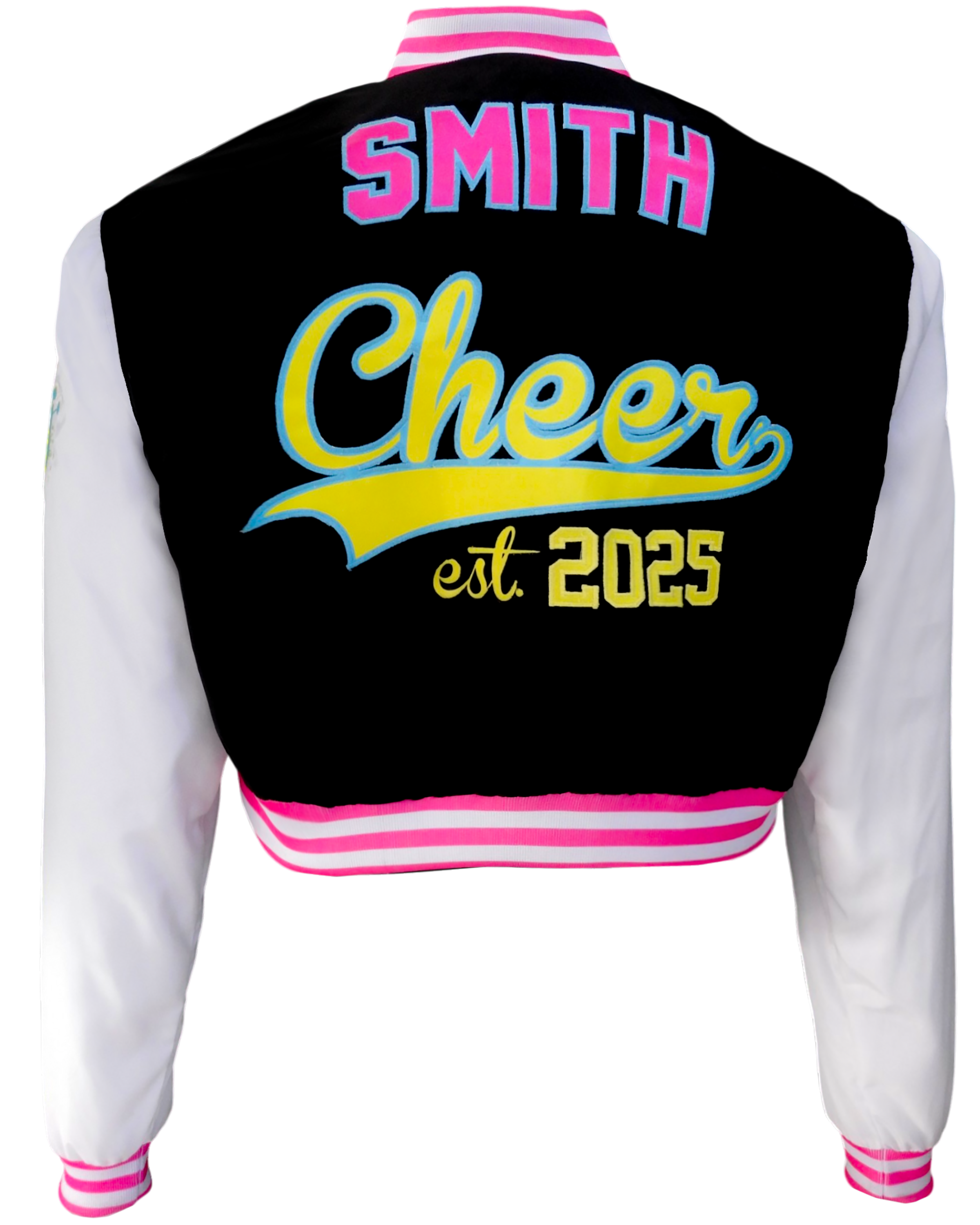 Sublimated Crop Top Varsity Jacket